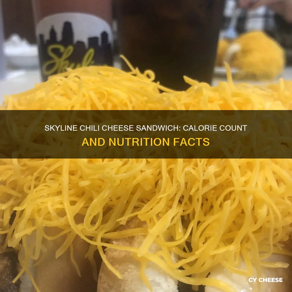 how many calories in skyline chili cheese sandwich