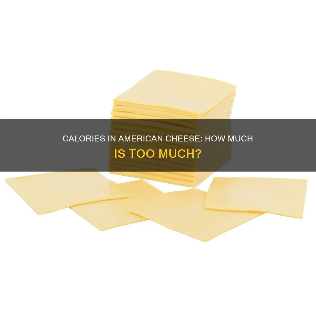 how many calories in slice amercian cheese
