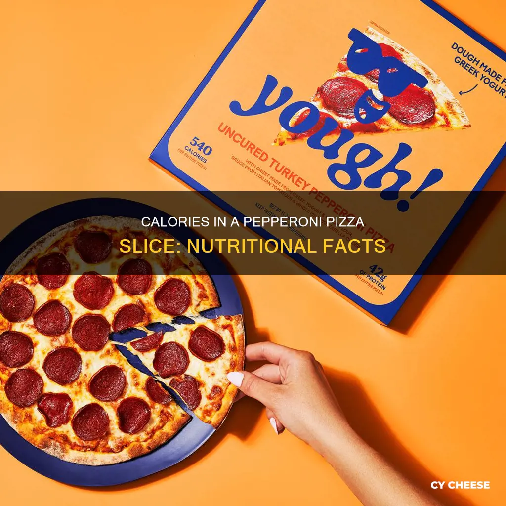 how many calories in slice of pepperoni cheese