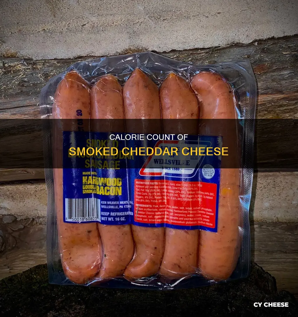 how many calories in smoked cheddar cheese