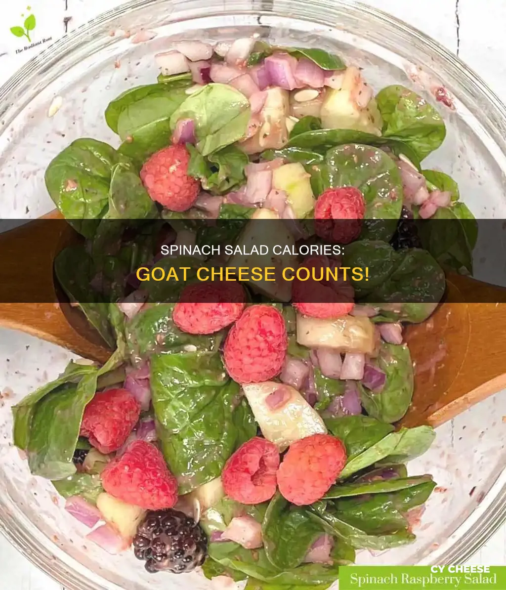 how many calories in spinach salad with goat cheese