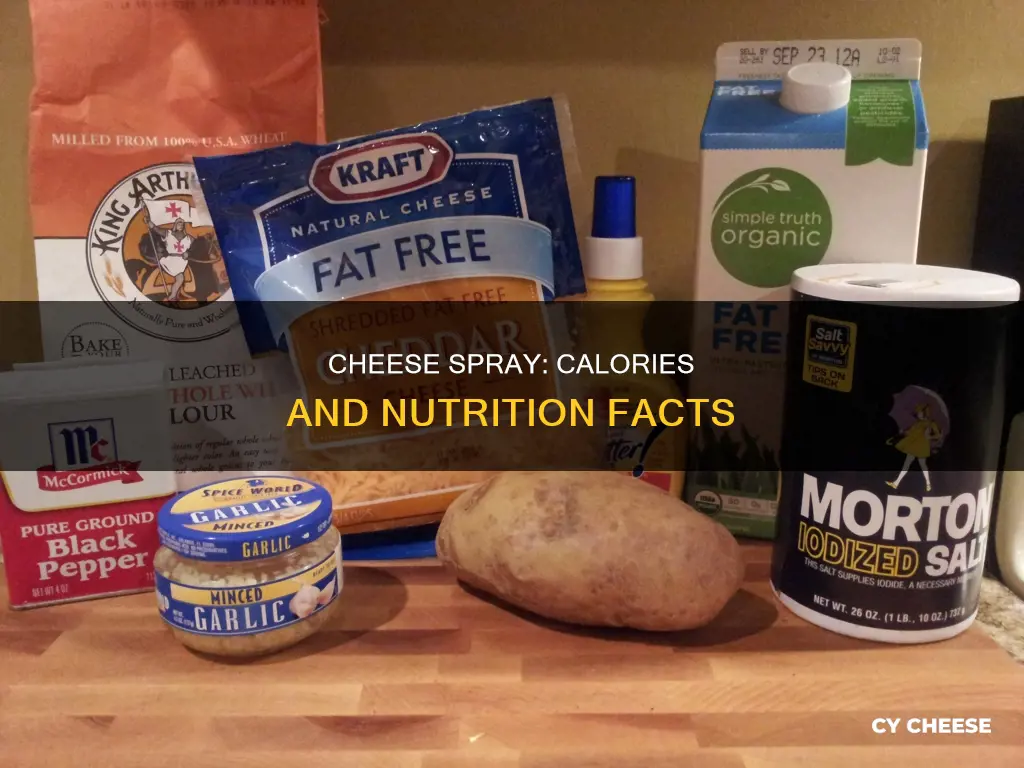 how many calories in spray cheese