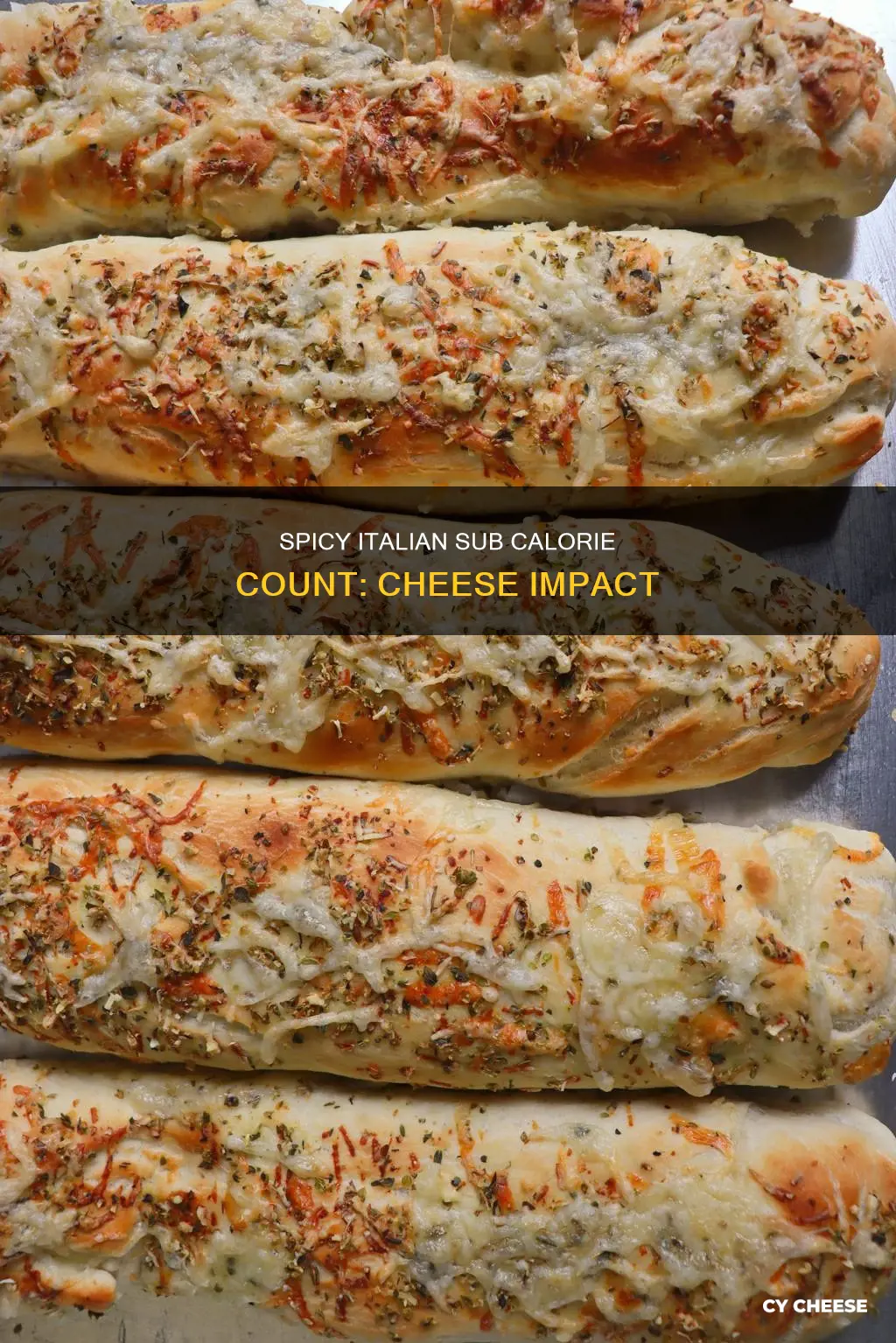 how many calories in subway spicy italian with cheese