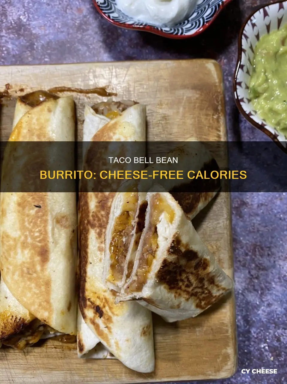 how many calories in taco bell bean burrito without cheese