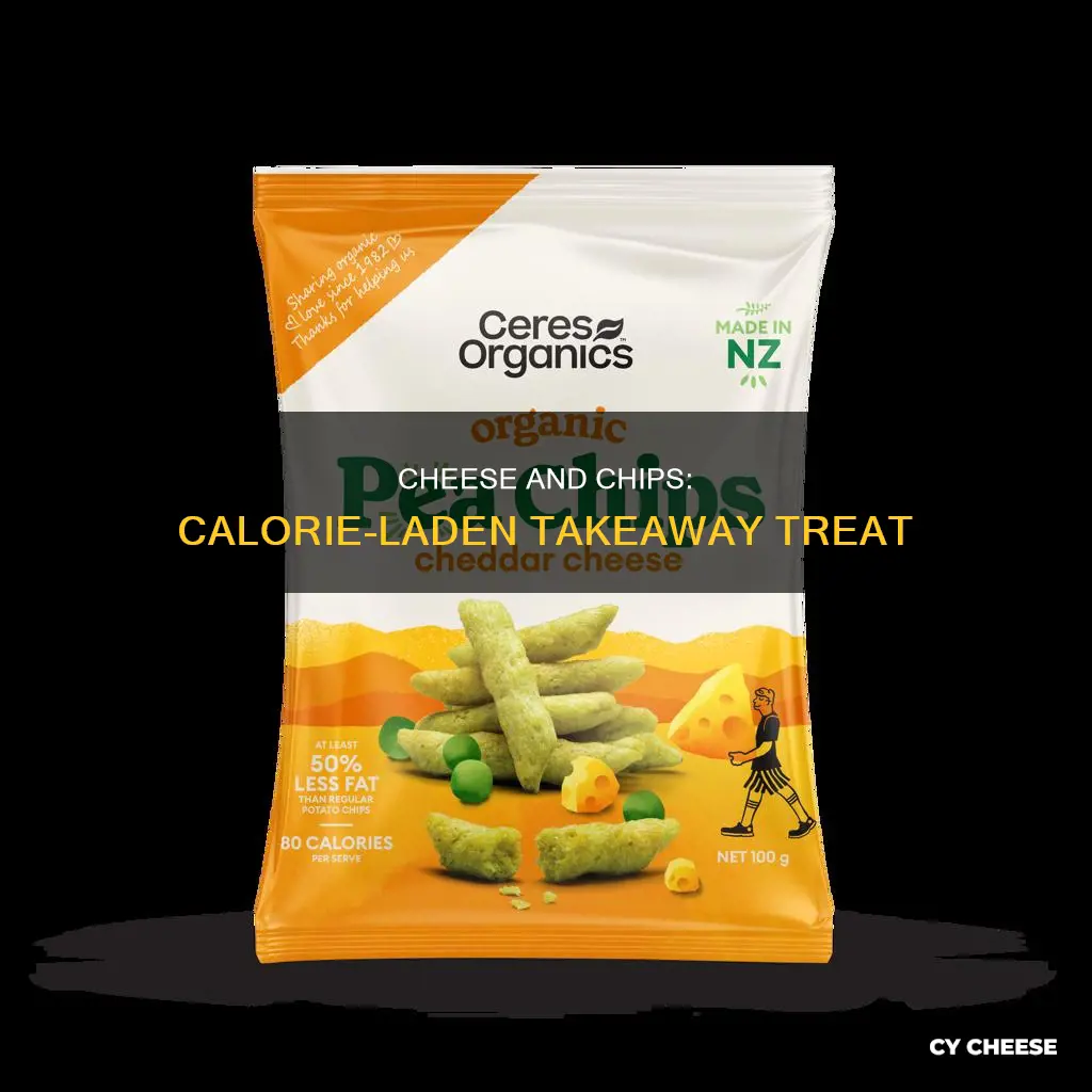 how many calories in takeaway chips and cheese