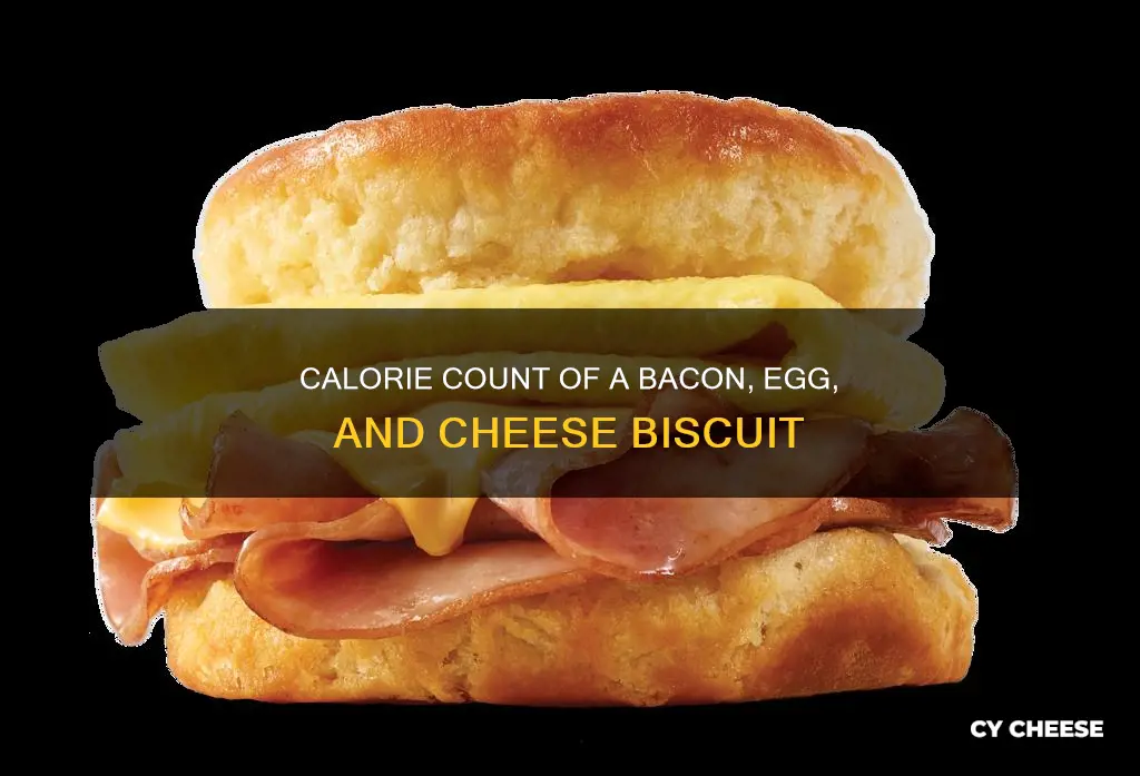how many calories in the bacon egg and cheese biscuit