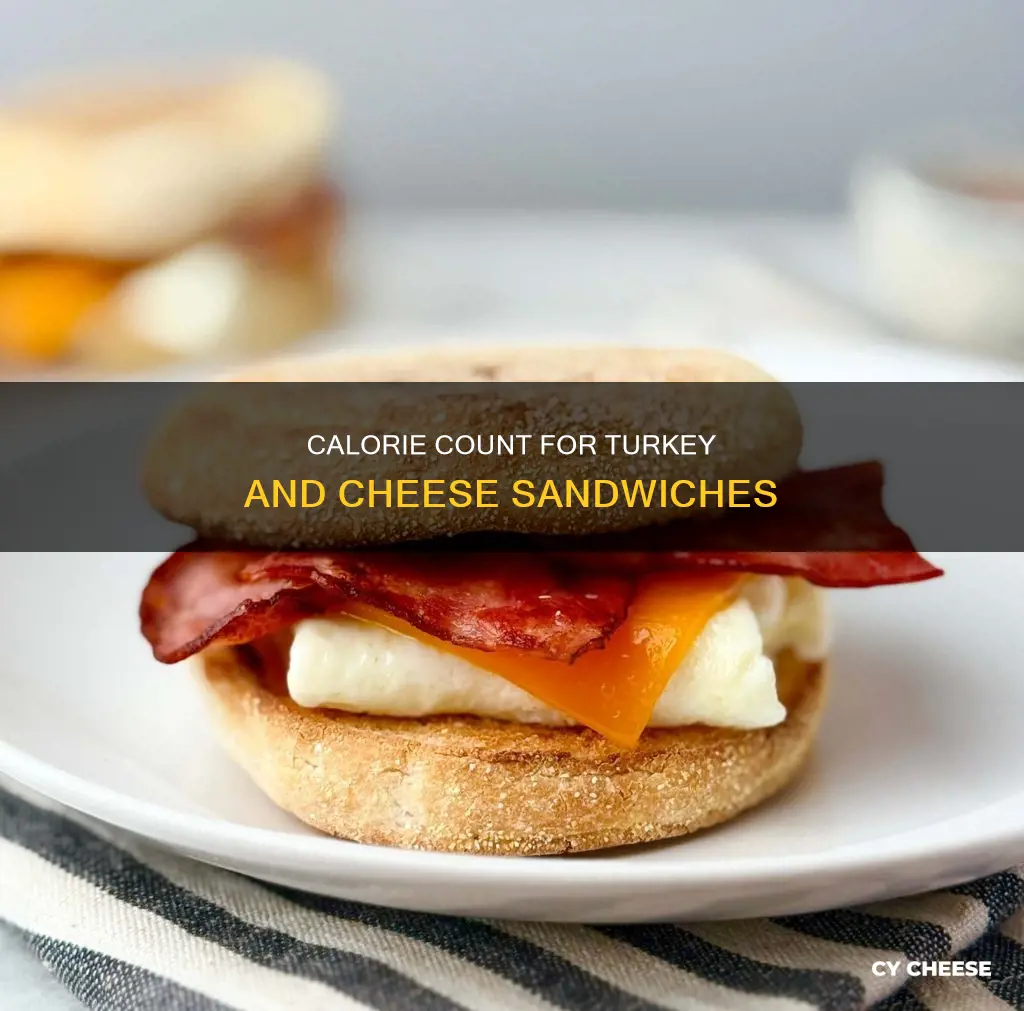 how many calories in turkey and cheese sandwich