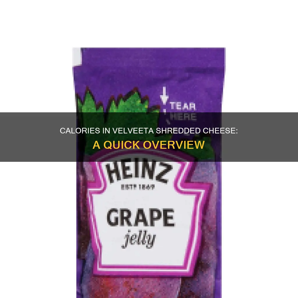 how many calories in velveeta shredded cheese