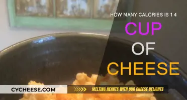 Cheese Calories: 1/4 Cup Equals?