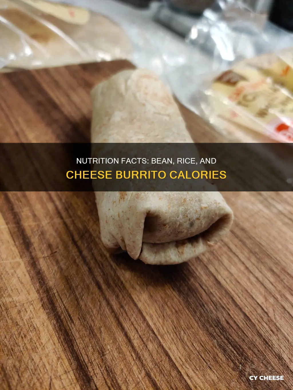 how many calories is a bean rice and cheese burrito