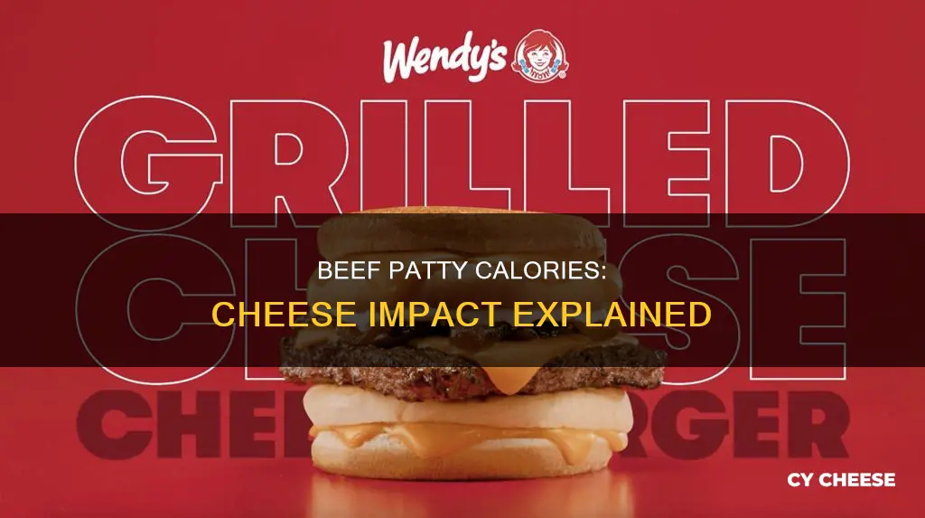 how many calories is a beef patty with cheese