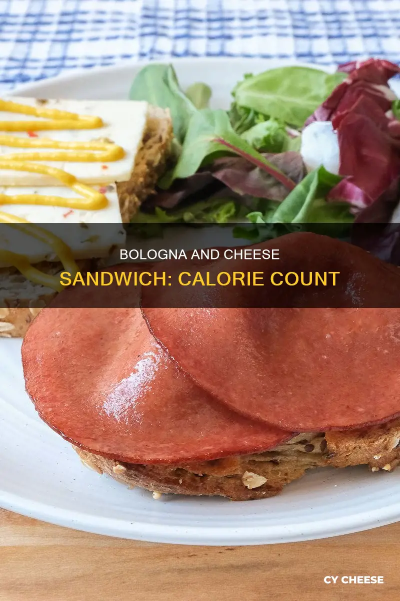 how many calories is a bologna and cheese sandwich
