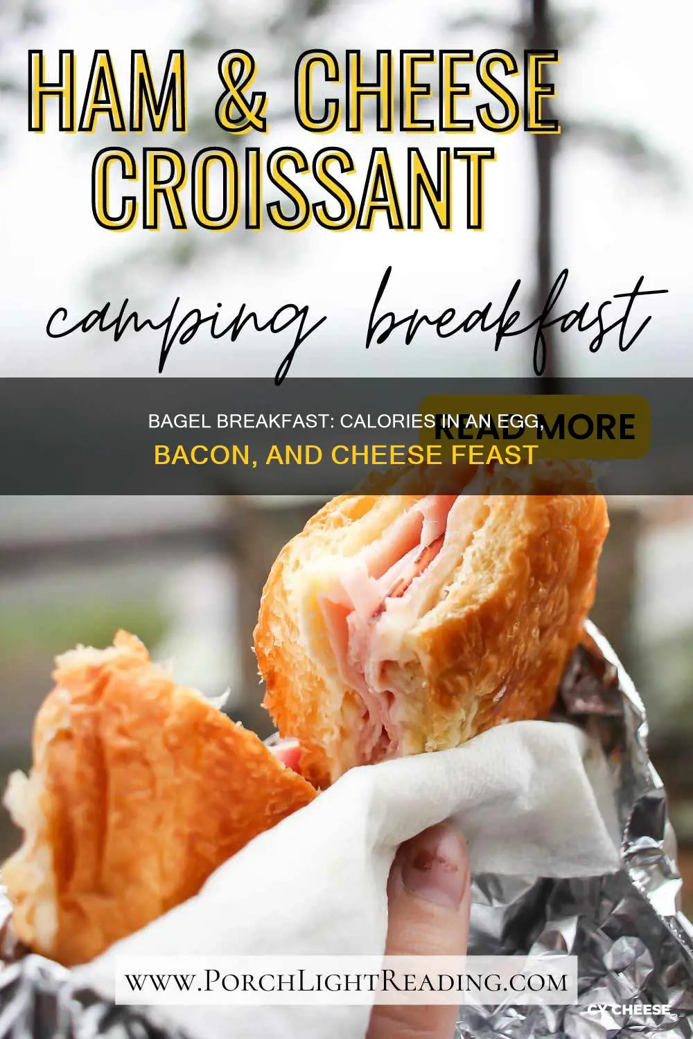 how many calories is a egg bacon & cheese bagel