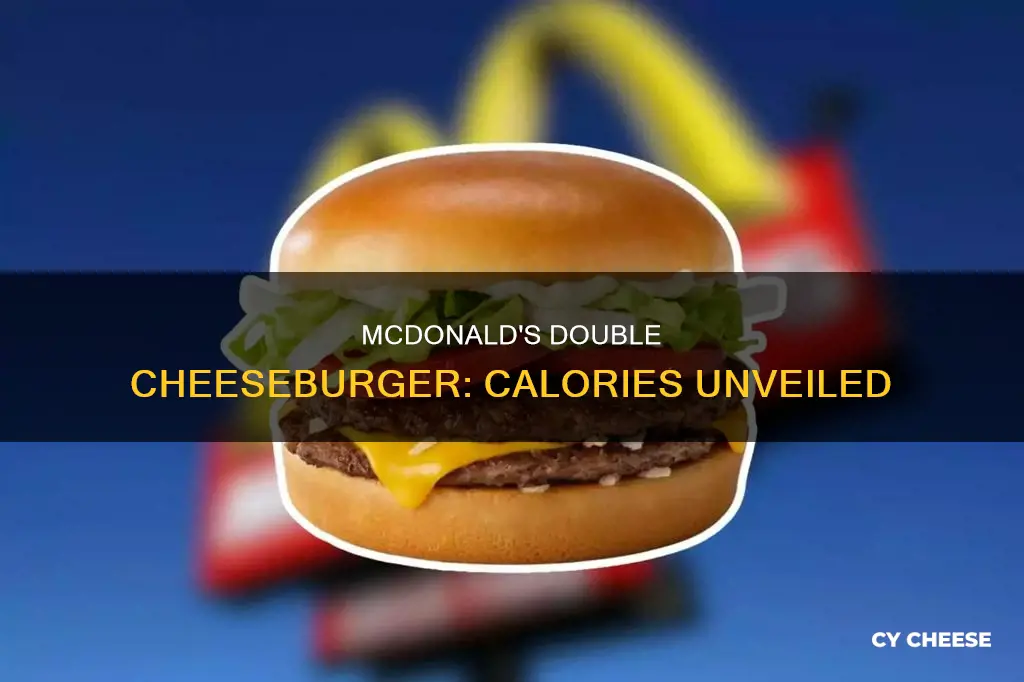 how many calories is a plaindouble cheese burger from mcdonalds