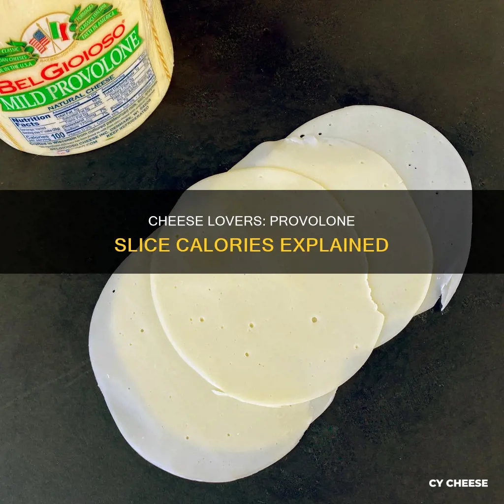 how many calories is a slice of provalone cheese