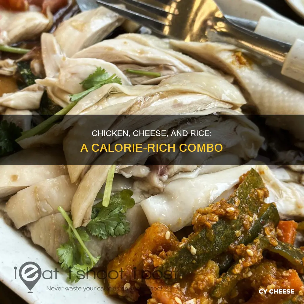 how many calories is chicken cheese and rice