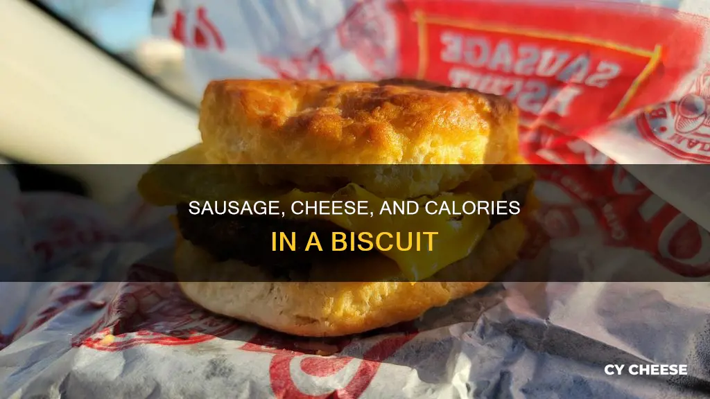 how many calories is in a sausage cheese biscutt