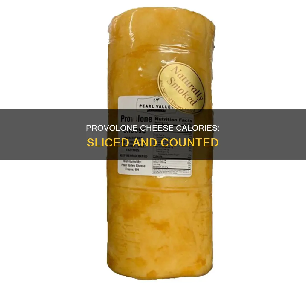 how many calories is sliced provolone cheese