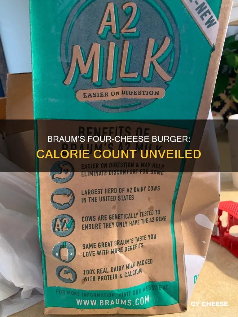 how many calories on a braums 4 cheese burger