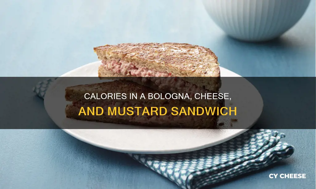 how many caloris in a bologna cheese and mustard
