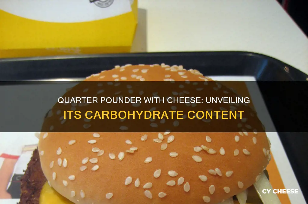 how many carbohydrates are in a quarter pounder with cheese