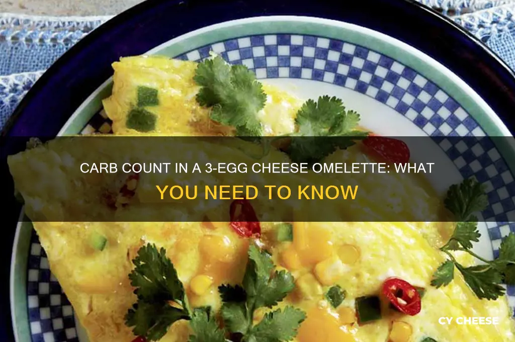 how many carbohydrates in a 3 egg cheese omelette