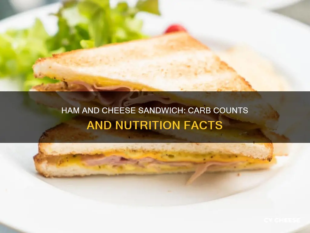how many carbohydrates in a grilled ham and cheese sandwich
