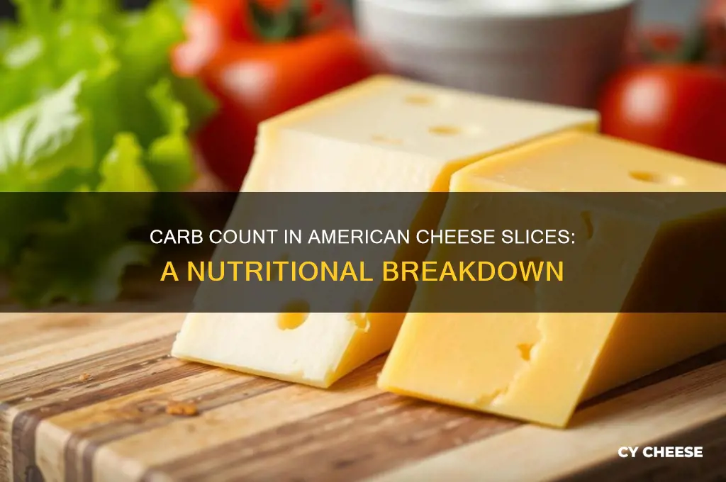 how many carbohydrates in a slice of american cheese
