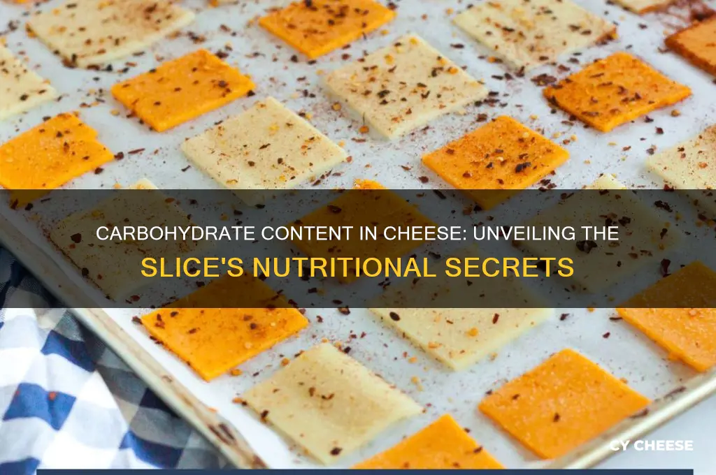 how many carbohydrates in a slice of cheese