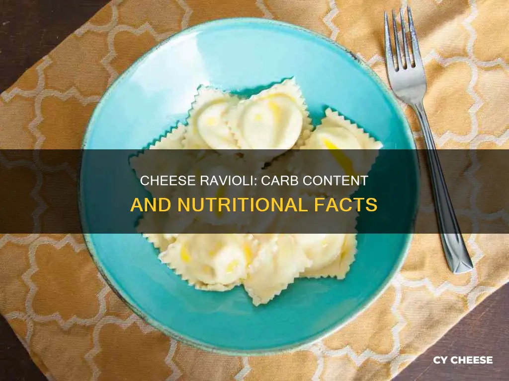 how many carbs are in a cup of cheese ravioli
