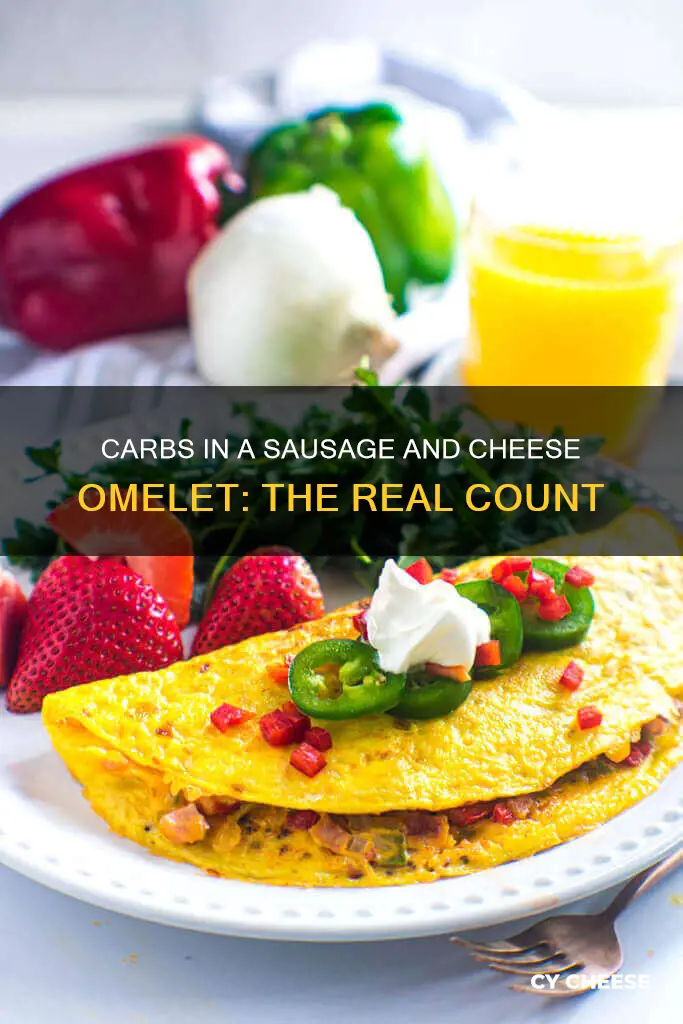how many carbs are in a sausage and cheese omelet