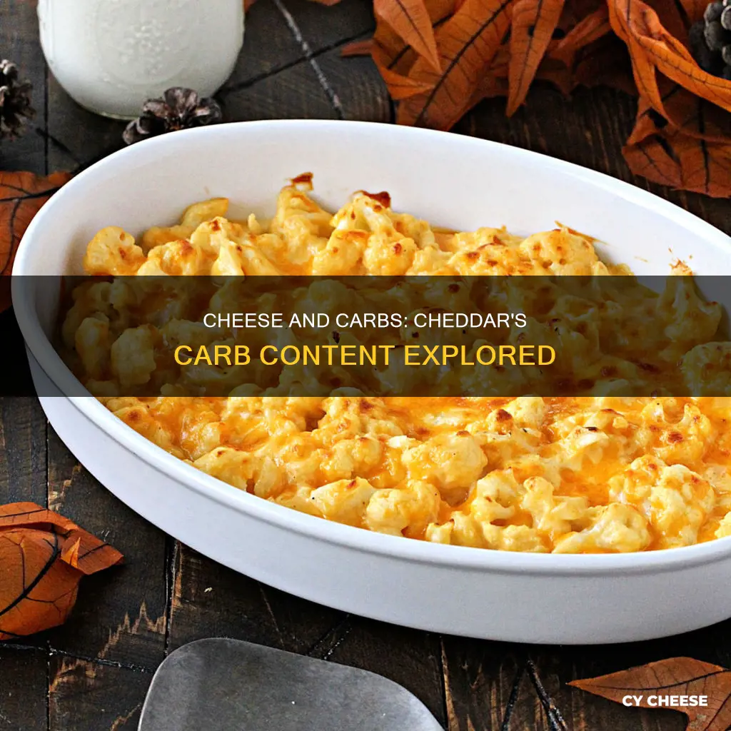 how many carbs are in a slice of cheddar cheese