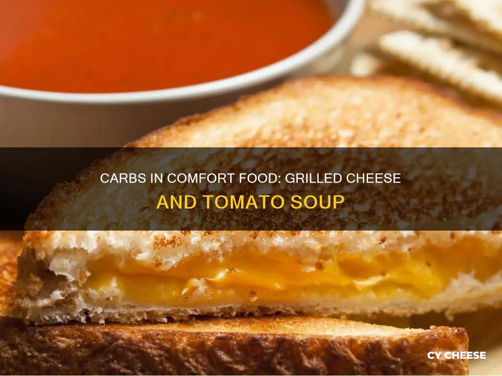 how many carbs are in grilled cheese and tomato soup
