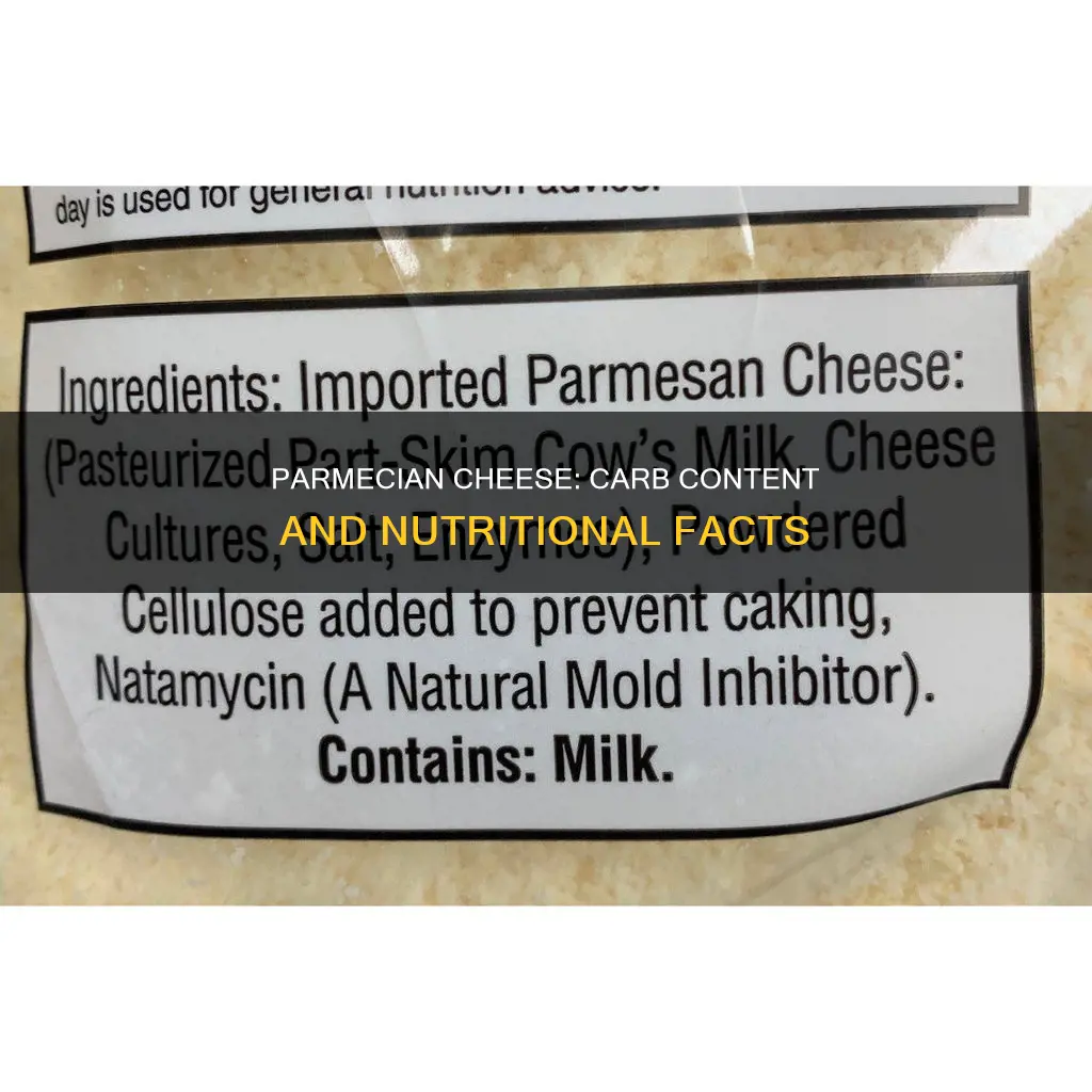 how many carbs are in parmecian cheese
