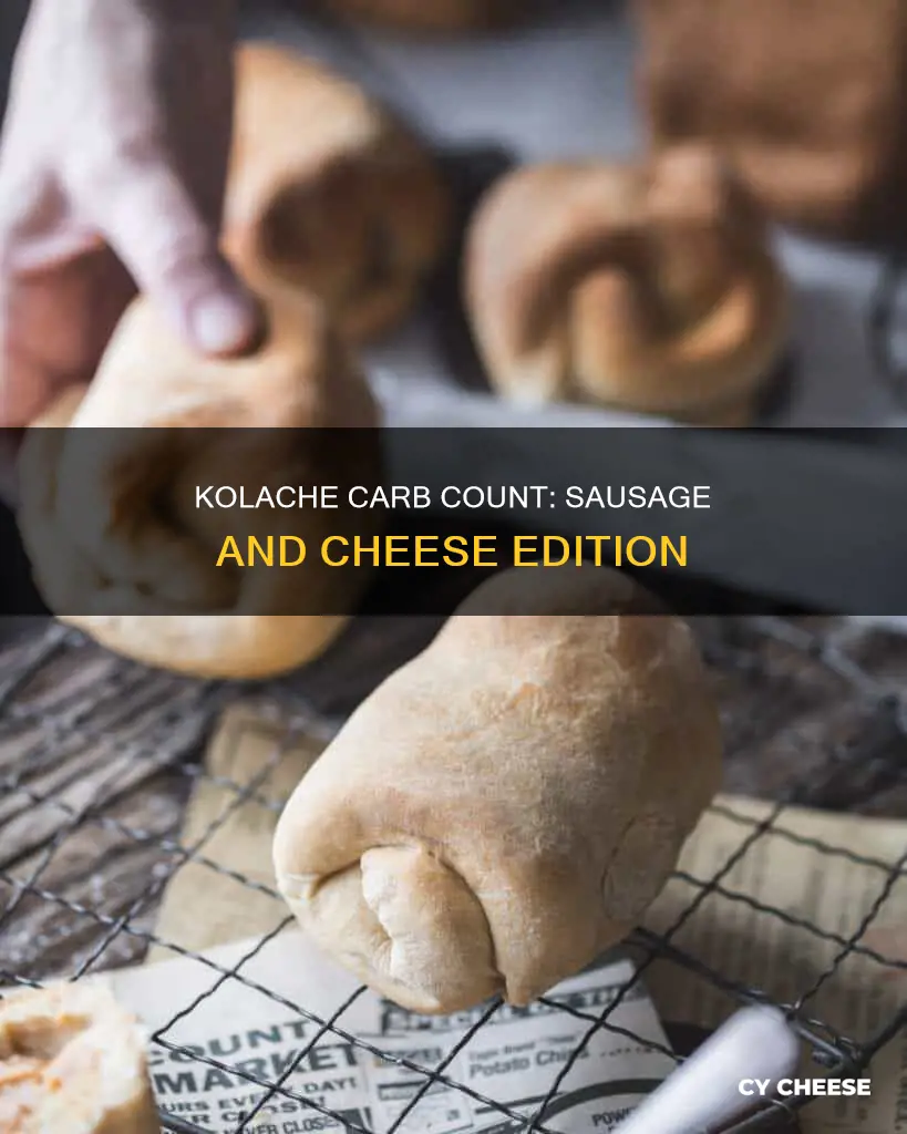 how many carbs are in sausage and cheese kolaches