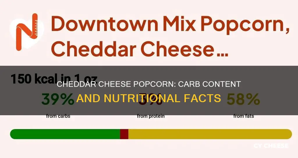 how many carbs does cheddar cheese popcorn have