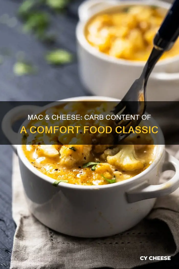 how many carbs does white macaroni and cheese have