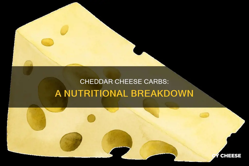 how many carbs in 1 4 cup of cheddar cheese