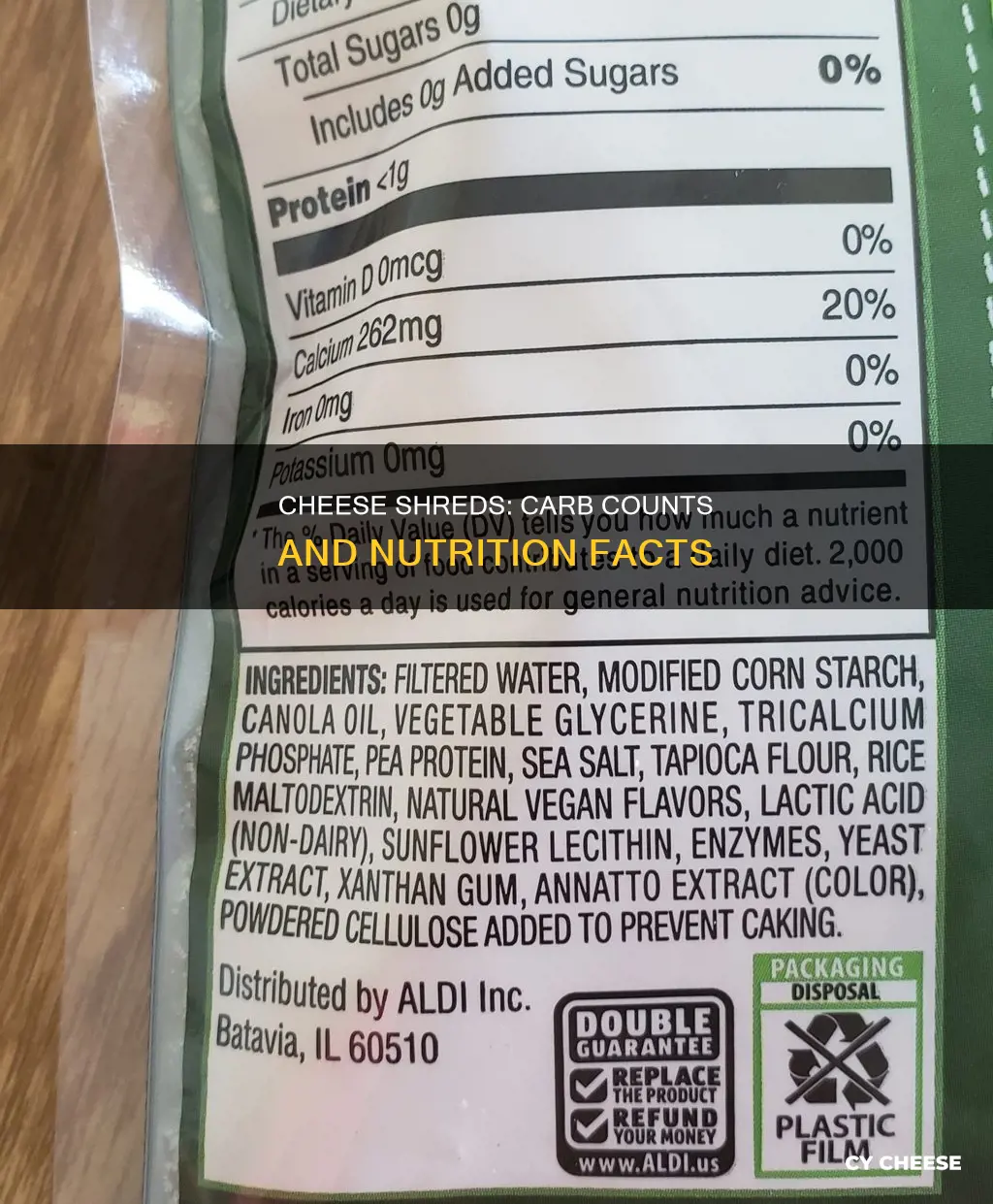 how many carbs in 1 cup cheese shreds