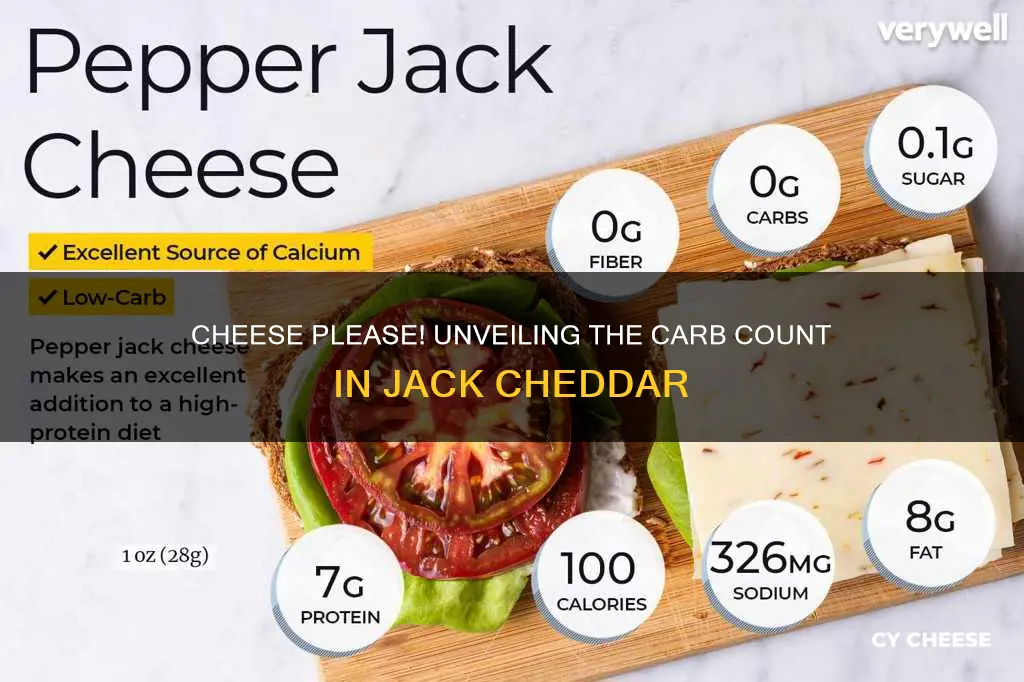 how many carbs in 1 cup of jack cheddar cheese