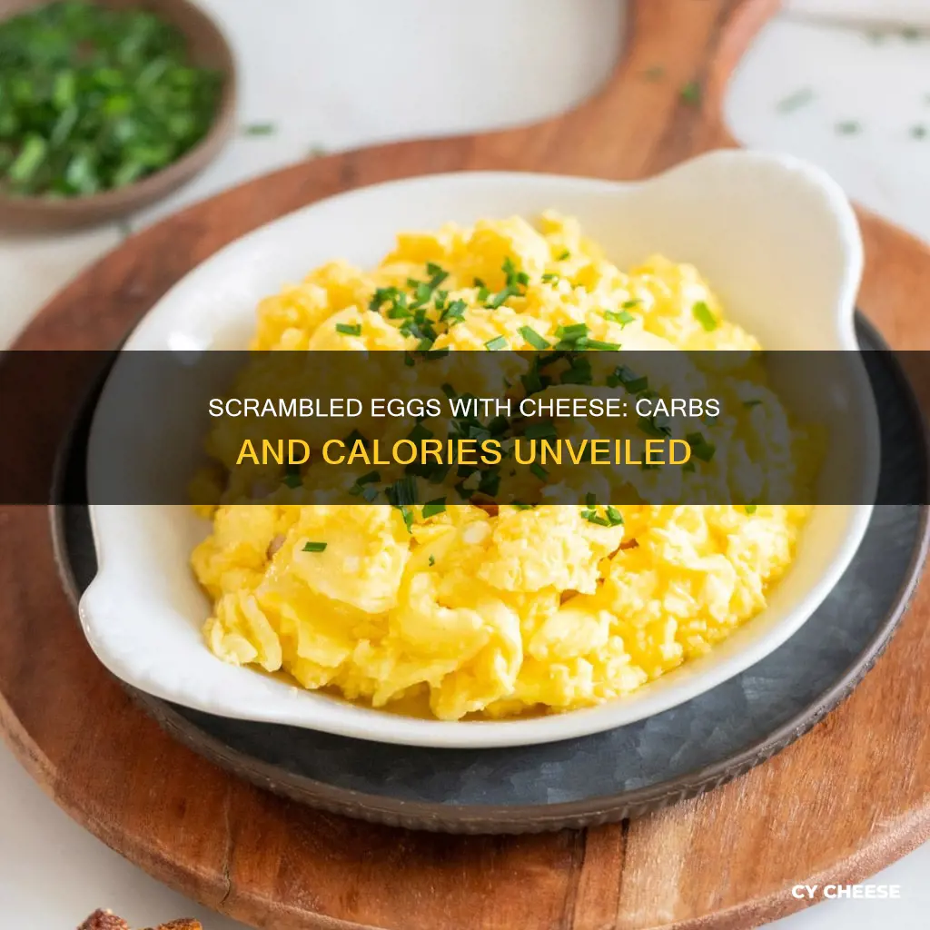 how many carbs in 2 scrambled eggs with cheddar cheese