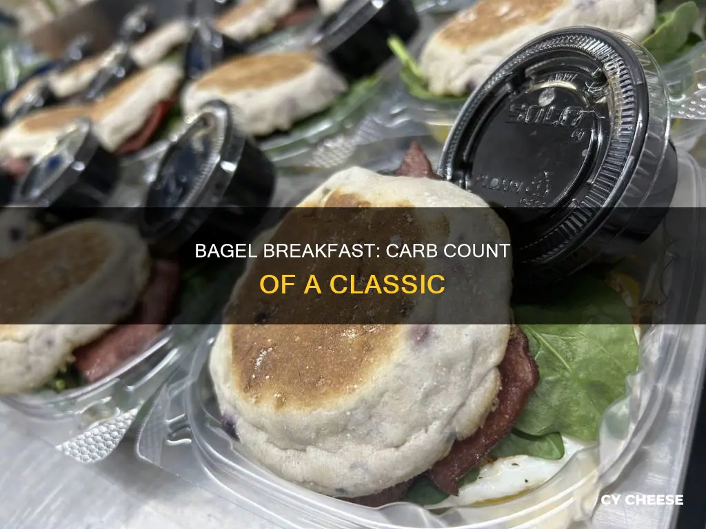 how many carbs in a bacon egg and cheese bagel