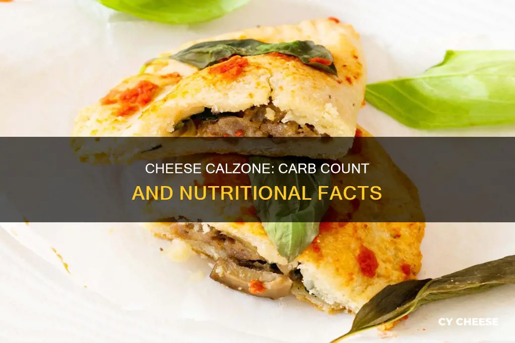how many carbs in a cheese calzone