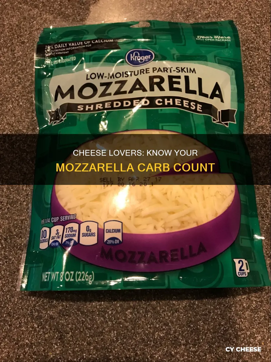 how many carbs in a cup of mozzarella cheese