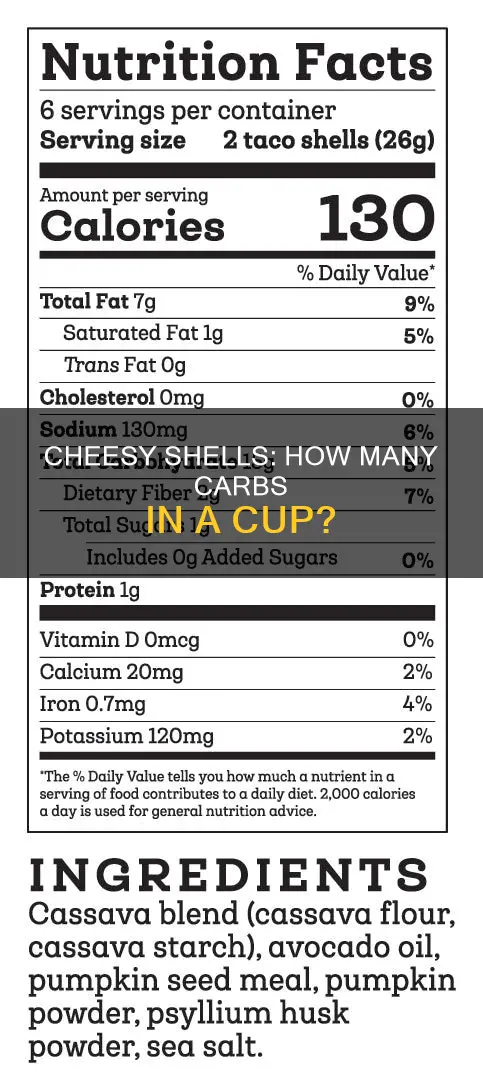 how many carbs in a cup of shells and cheese
