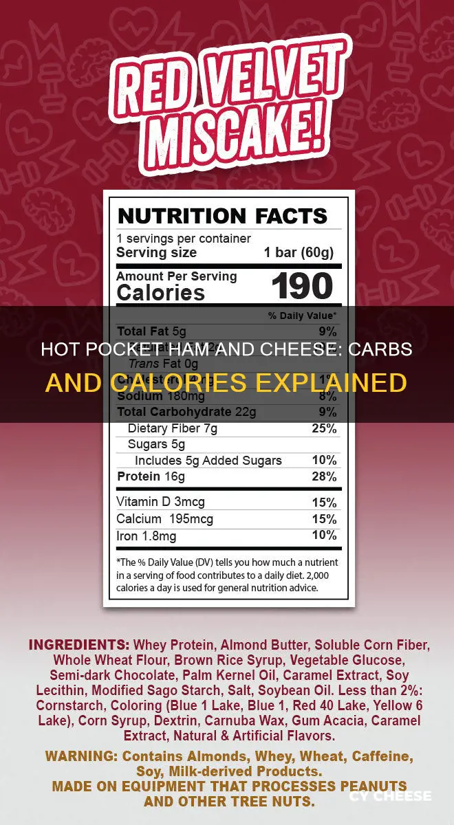 how many carbs in a ham and cheese hot pocket