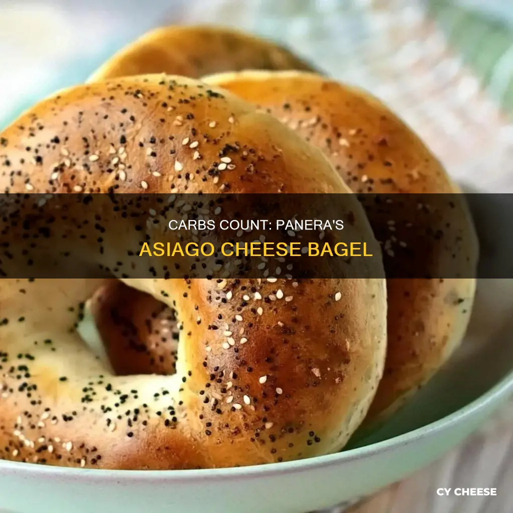 how many carbs in a panera asiago cheese bagel