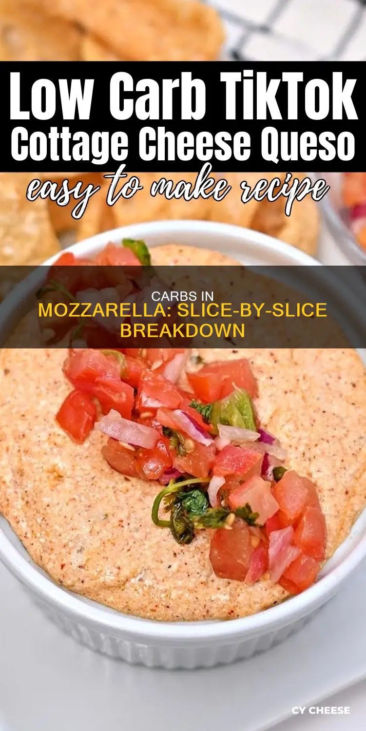 how many carbs in a slice of mozzarella cheese