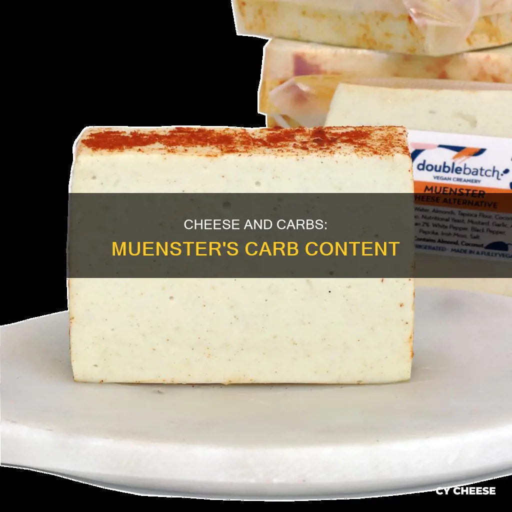 how many carbs in a slice of muenster cheese
