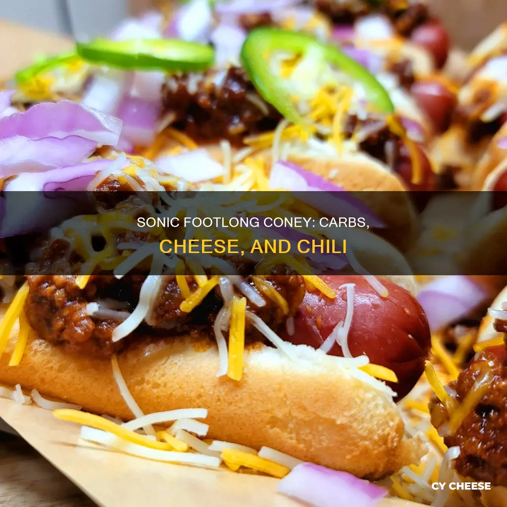 how many carbs in a sonic footlong chili cheese coney